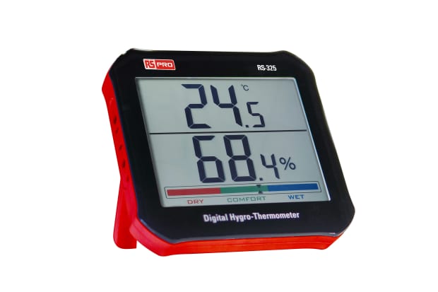 RS PRO RS-325 数字温湿度计，±4 %RH 精度，最大 99%RH